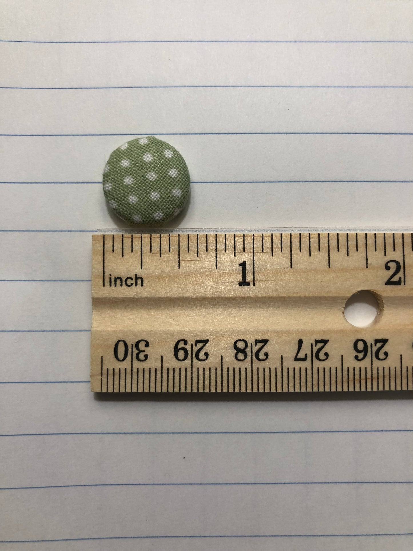 Fabric Studs Mint Polka Dot