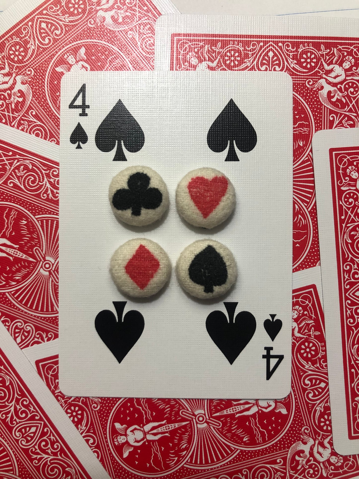 Fabric Studs Playing Cards