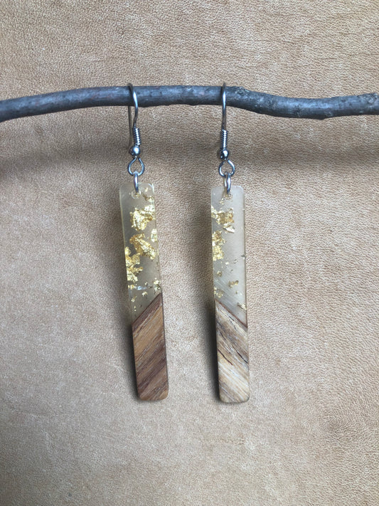 Resin/wood Geometric Gold Fleck