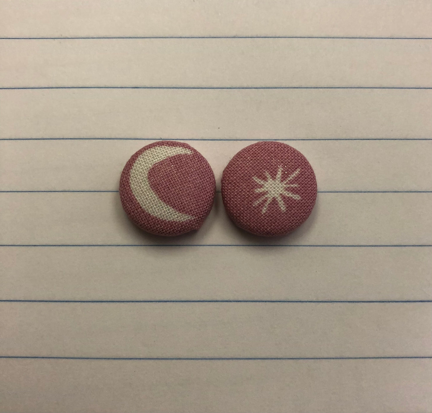 Fabric Studs Moonlight Pastel Pink/ Sam Collection
