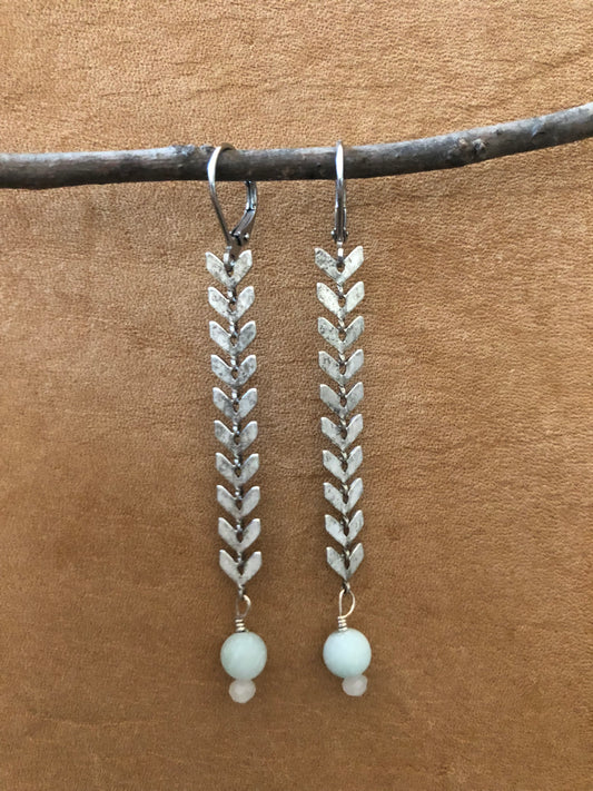 Wren Silver Pale Blue Agate